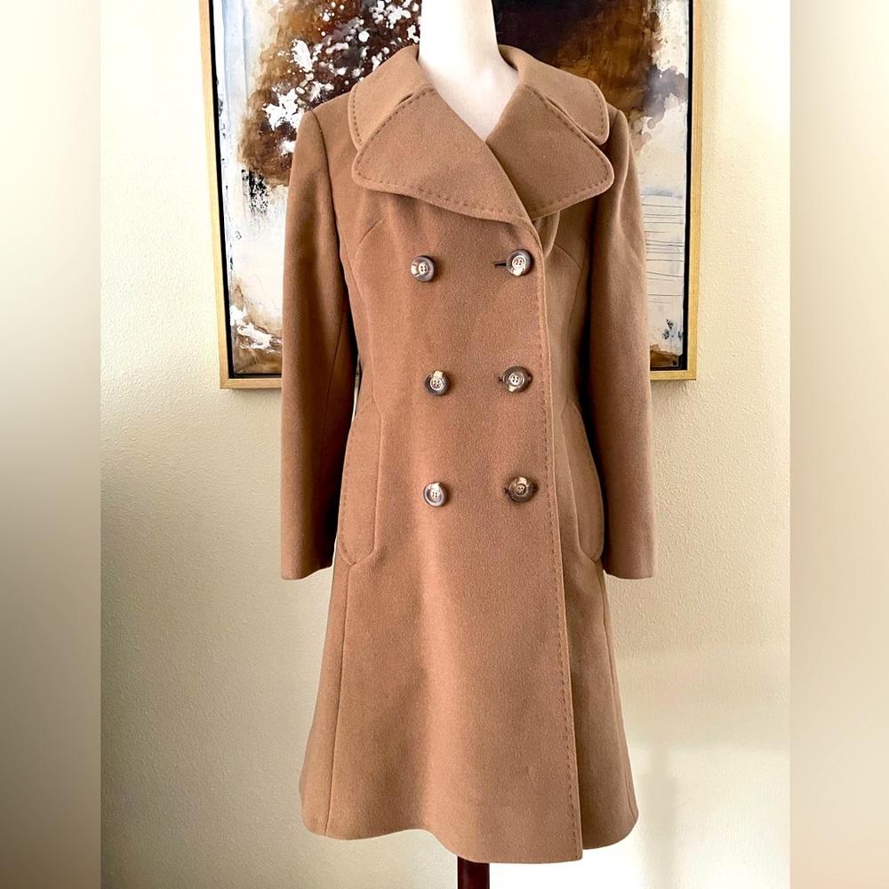 Rare Vintage double breasted 100% camel hair wool peacoat size 40 M LVC~ - Picture 1 of 14